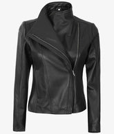 Arezoo Women's Black Real Leather Jacket JN-0044