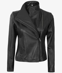 Arezoo Women's Black Real Leather Jacket JN-0044