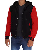 Salerno Men's Varsity Jacket with Hood - Highschool Jacket JN-0065