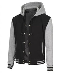 Salerno Men's Varsity Jacket with Hood - Highschool Jacket JN-0065