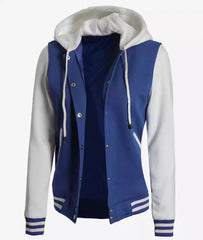 Women's Hooded Varsity Jacket - Highschool Baseball Style JNW-0083