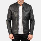 Premium Black Real Leather Jacket JNM-0004