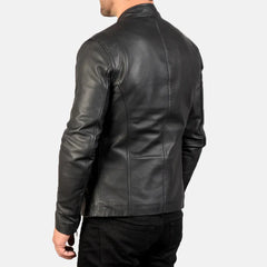 Premium Black Real Leather Jacket JNM-0004