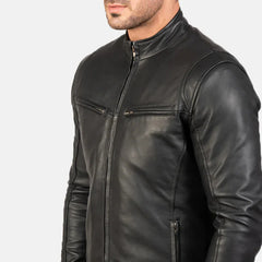 Premium Black Real Leather Jacket JNM-0004