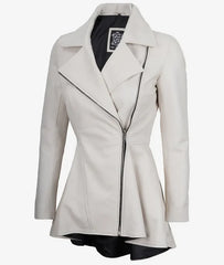 Clarissa Women's Peplum Leather Jacket JNW-0008