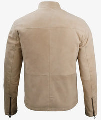 Men's Suede Jacket With Mandarin Collar JNM-0082