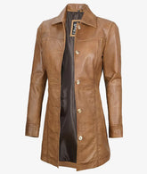 Women's Real Leather Coat JNW-0097