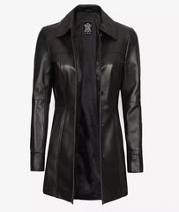 Women's Real Leather Coat JNW-0097