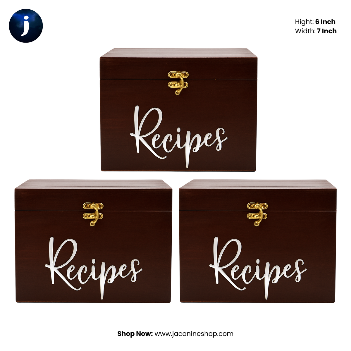 Recipe Box pack of 3