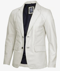 Men's Two Button Leather Blazer JNM-0073