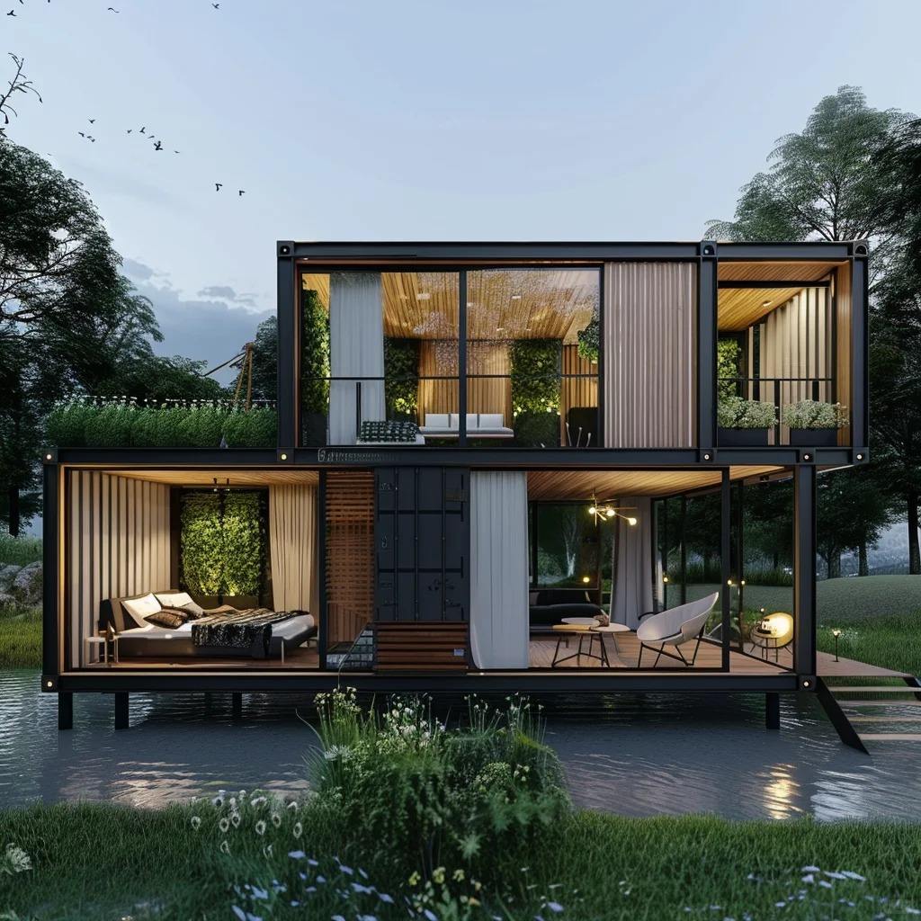 Container House Luxury 20ft &  Modular Detachable Prefab Steel Tiny House Concept for Usedetachable Container House