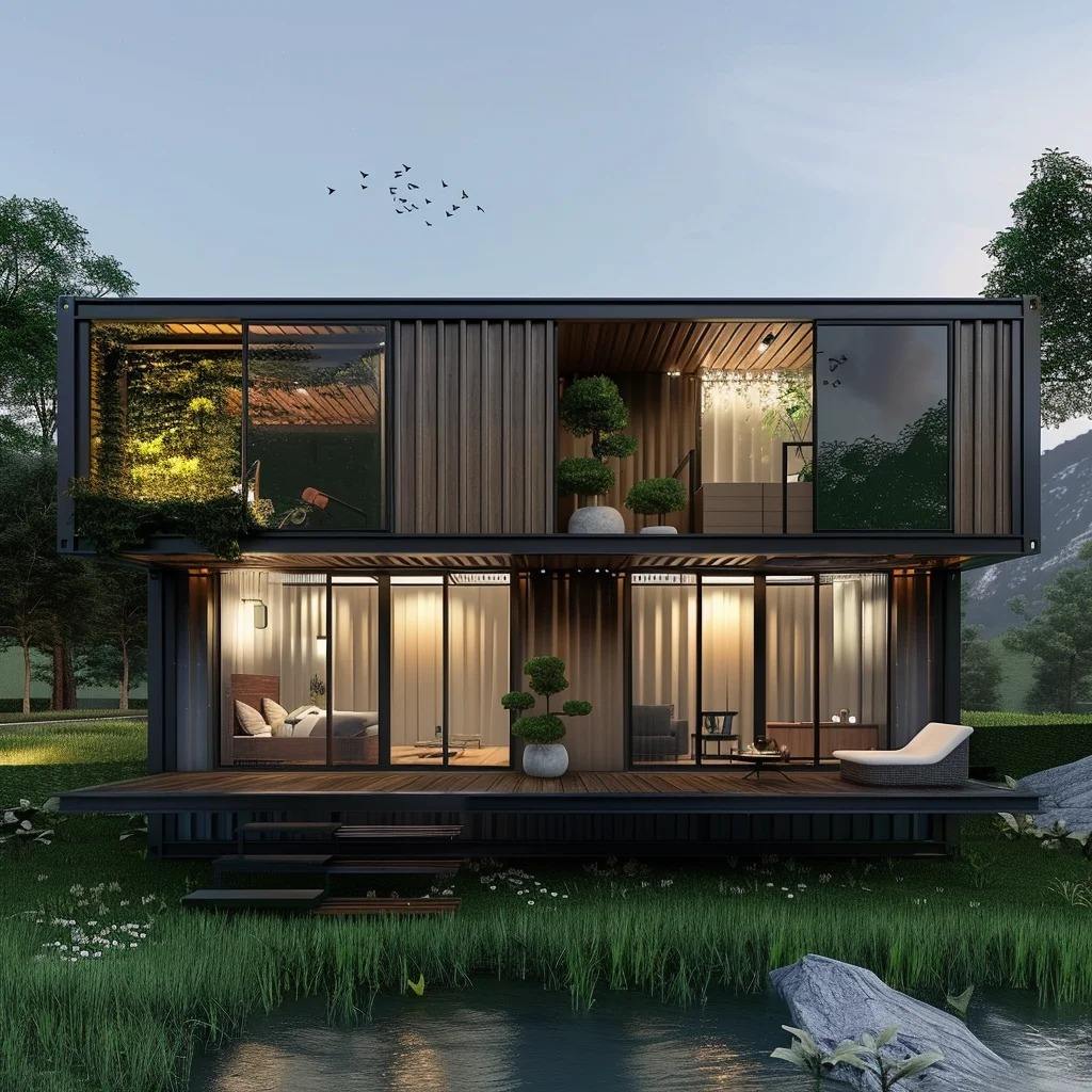 Container House Luxury 20ft &  Modular Detachable Prefab Steel Tiny House Concept for Usedetachable Container House