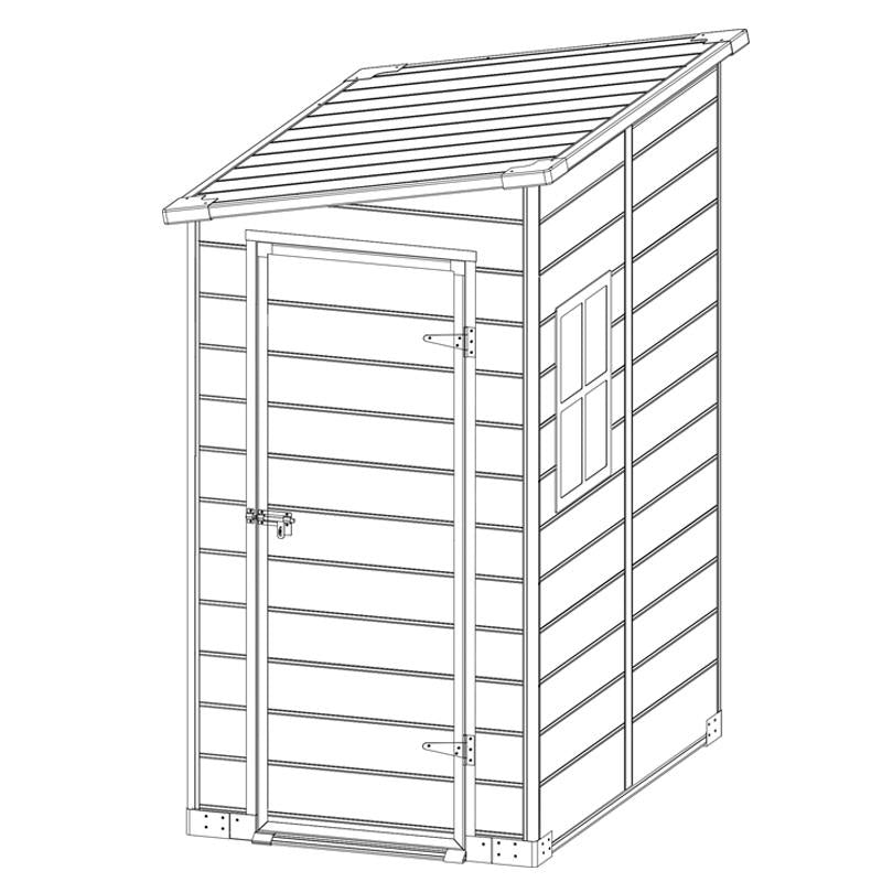 Superior Quality Prefabricated Garden Portable Sheds Outdoor Storage Shelter Plastic Storage Shed for Backyard Used