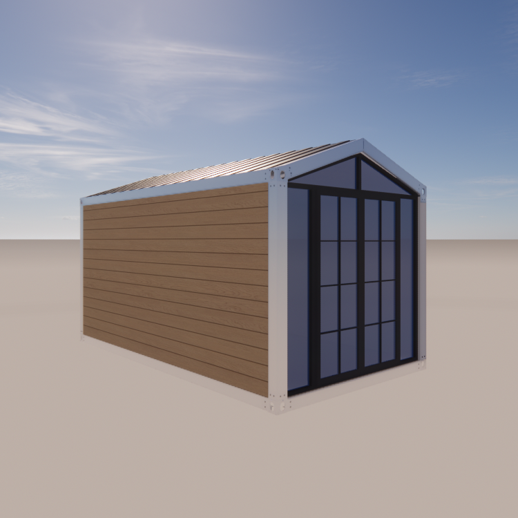 20ft Prefabricated Miniature Outdoor Shed Low Cost Backyard Storage Container with Steel Sandwich Panel for Farmhouse Barn House
