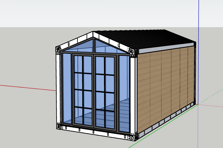 20ft Prefabricated Miniature Outdoor Shed Low Cost Backyard Storage Container with Steel Sandwich Panel for Farmhouse Barn House