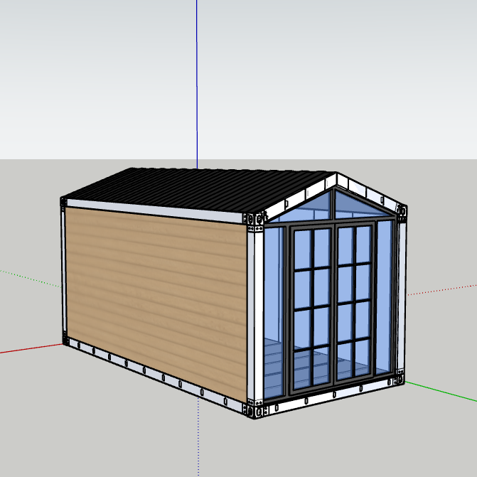 20ft Prefabricated Miniature Outdoor Shed Low Cost Backyard Storage Container with Steel Sandwich Panel for Farmhouse Barn House