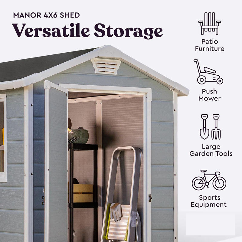 Superior Quality Prefabricated Garden Portable Sheds Outdoor Storage Shelter Plastic Storage Shed for Backyard Used