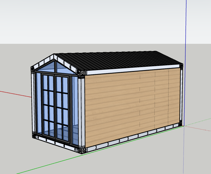 20ft Prefabricated Miniature Outdoor Shed Low Cost Backyard Storage Container with Steel Sandwich Panel for Farmhouse Barn House